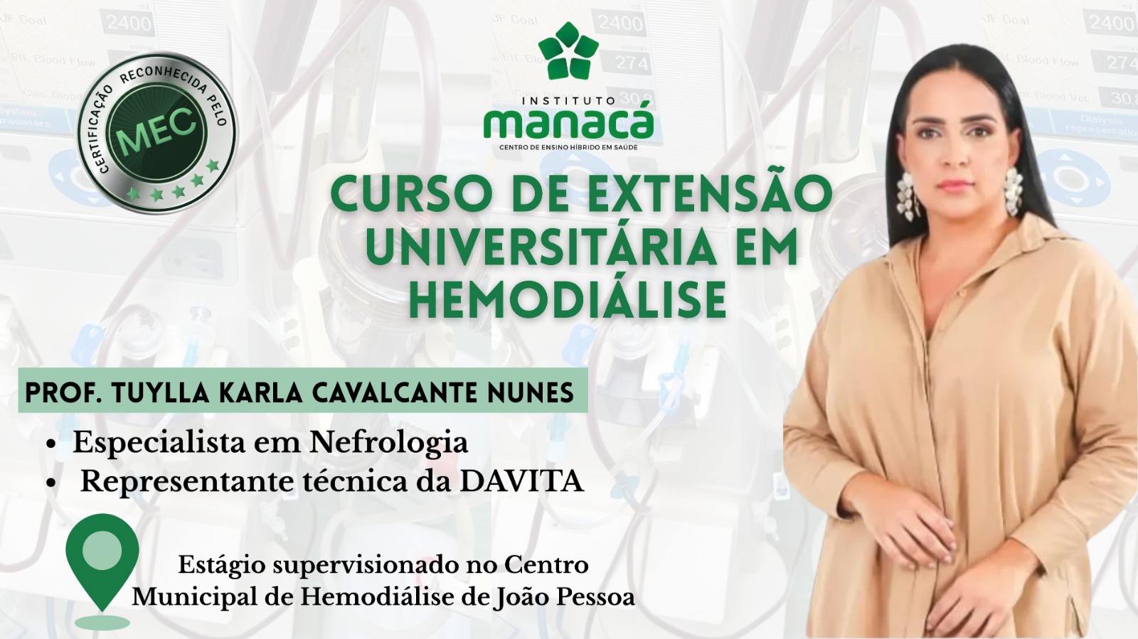 CURSO DE EXTENSÃO UNIVERSITÁRIA EM HEMODIÁLISE
